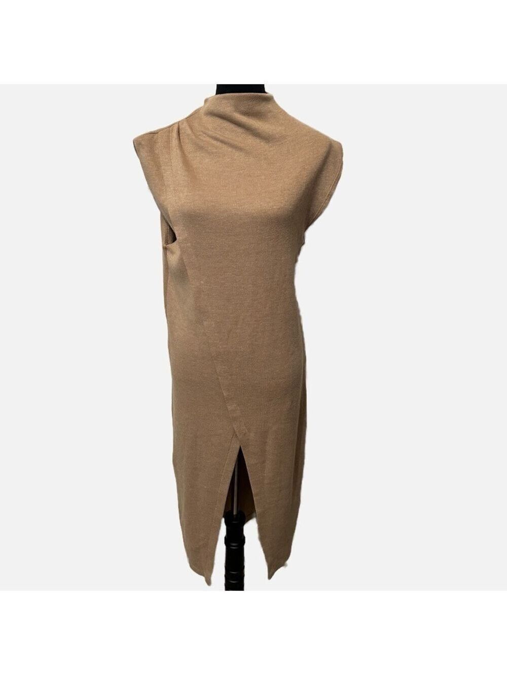 Zara Women’s Knit Dress Sleeveless High Collar Small Brunch Date Night